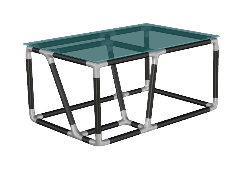 Render da mesa FOAM em perspectiva